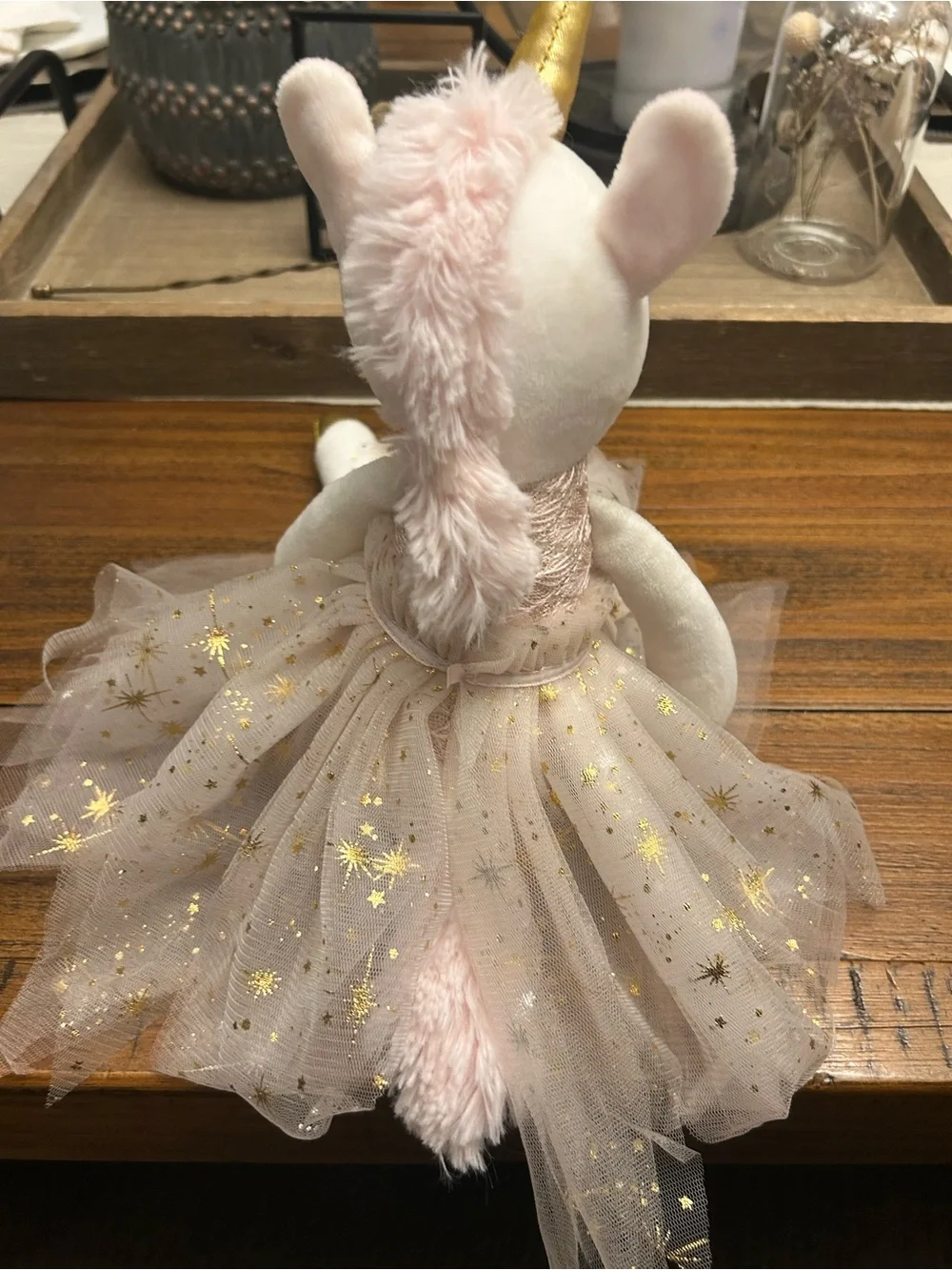 Stephen Joseph Pink & Gold Ballerina Unicorn Plush